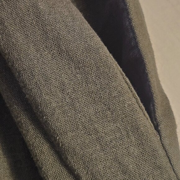 Briggs Sage Green Dress S Knee-Length V-Neck Soft Neutral Quiet Luxury Lounge - Picture 7 of 11